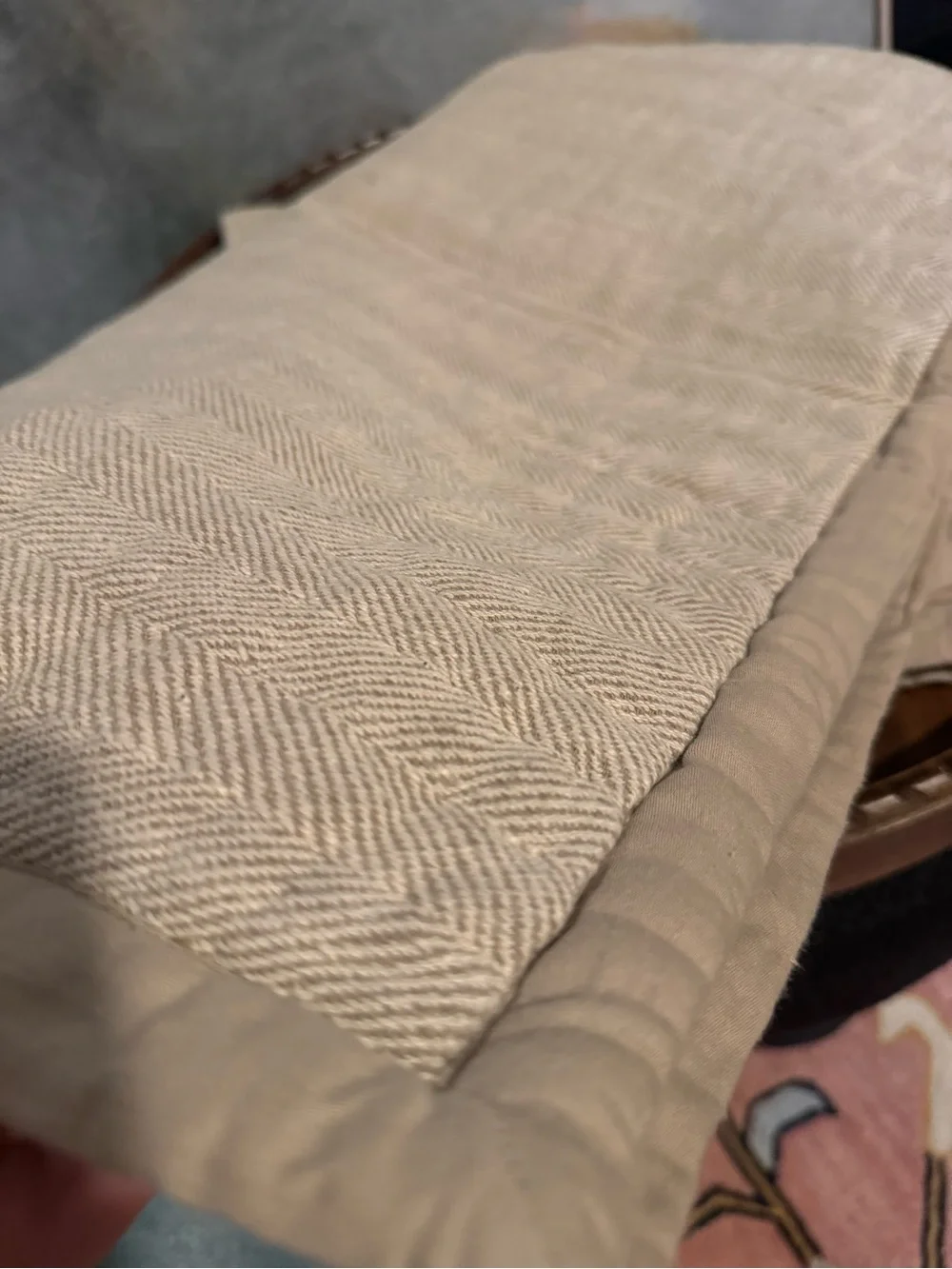 Set off 2 | Villa by Classic Home French Herringbone Euro Sham in Natural